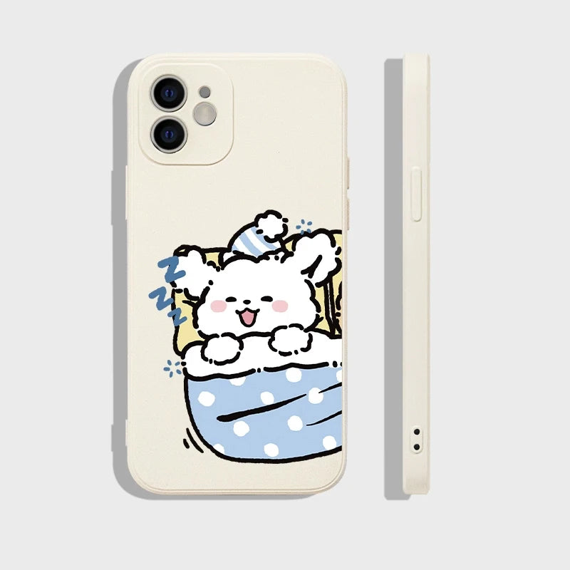 Funny Cartoon Dog Couple Phone Case for IPhone