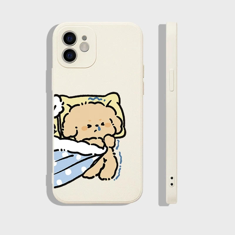 Funny Cartoon Dog Couple Phone Case for IPhone