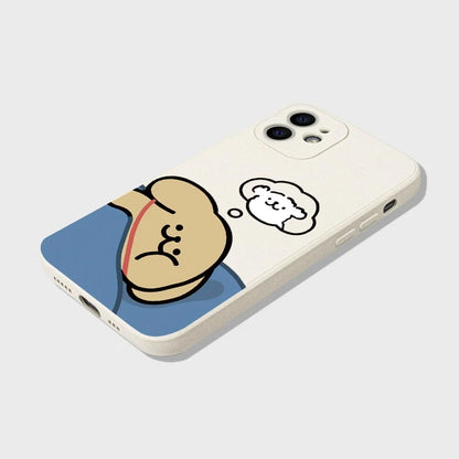 Funny Cartoon Dog Couple Phone Case for IPhone