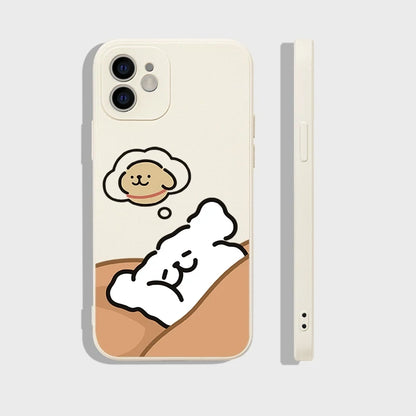 Funny Cartoon Dog Couple Phone Case for IPhone