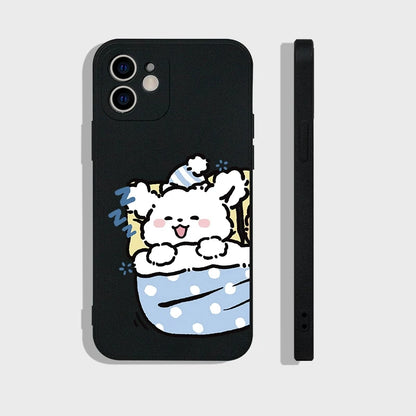 Funny Cartoon Dog Couple Phone Case for IPhone