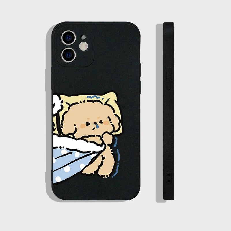 Funny Cartoon Dog Couple Phone Case for IPhone